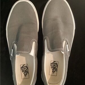 Vans Gray Low-Top Slip-On Shoes Men’s 9.5